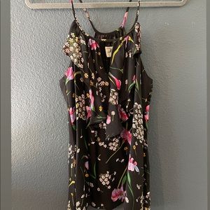 Milly Silk floral printed Strappy Tank